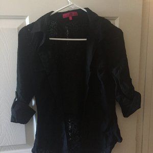 Almost Famous Black Burnout Shirt